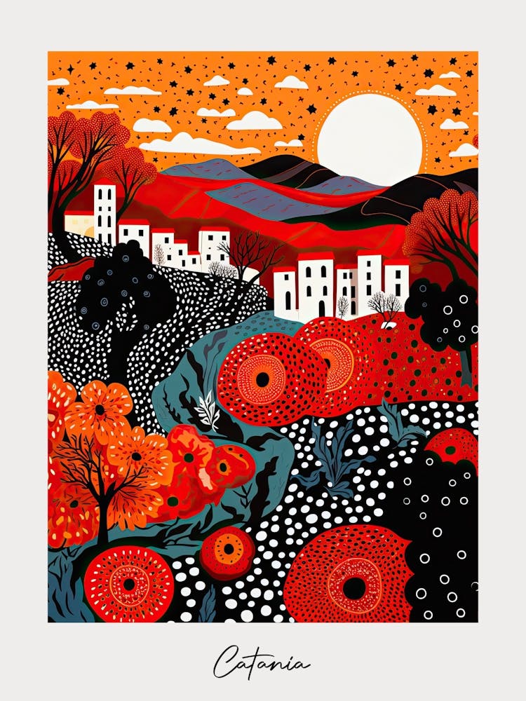 Poster Of Catania, Italy, Illustration In The Style Of Pop Art 2