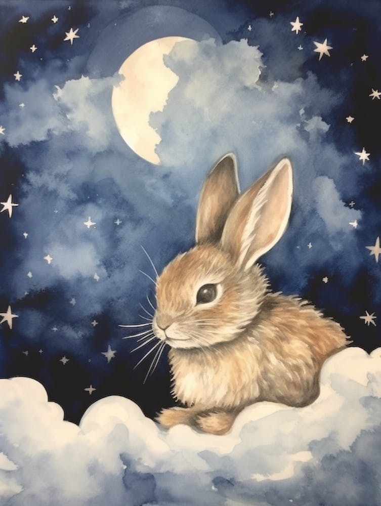 Baby Hare 4 Sleeping In The Clouds