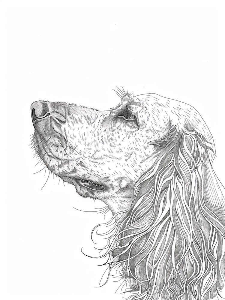 Irish Setter Line Sketch 1