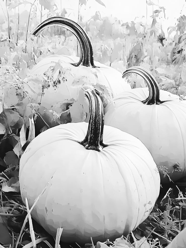 Black And White Pumpkins 14