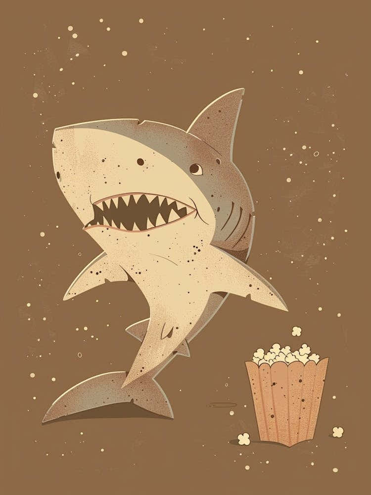 A Shark & Popcorn Muted Pastels 2