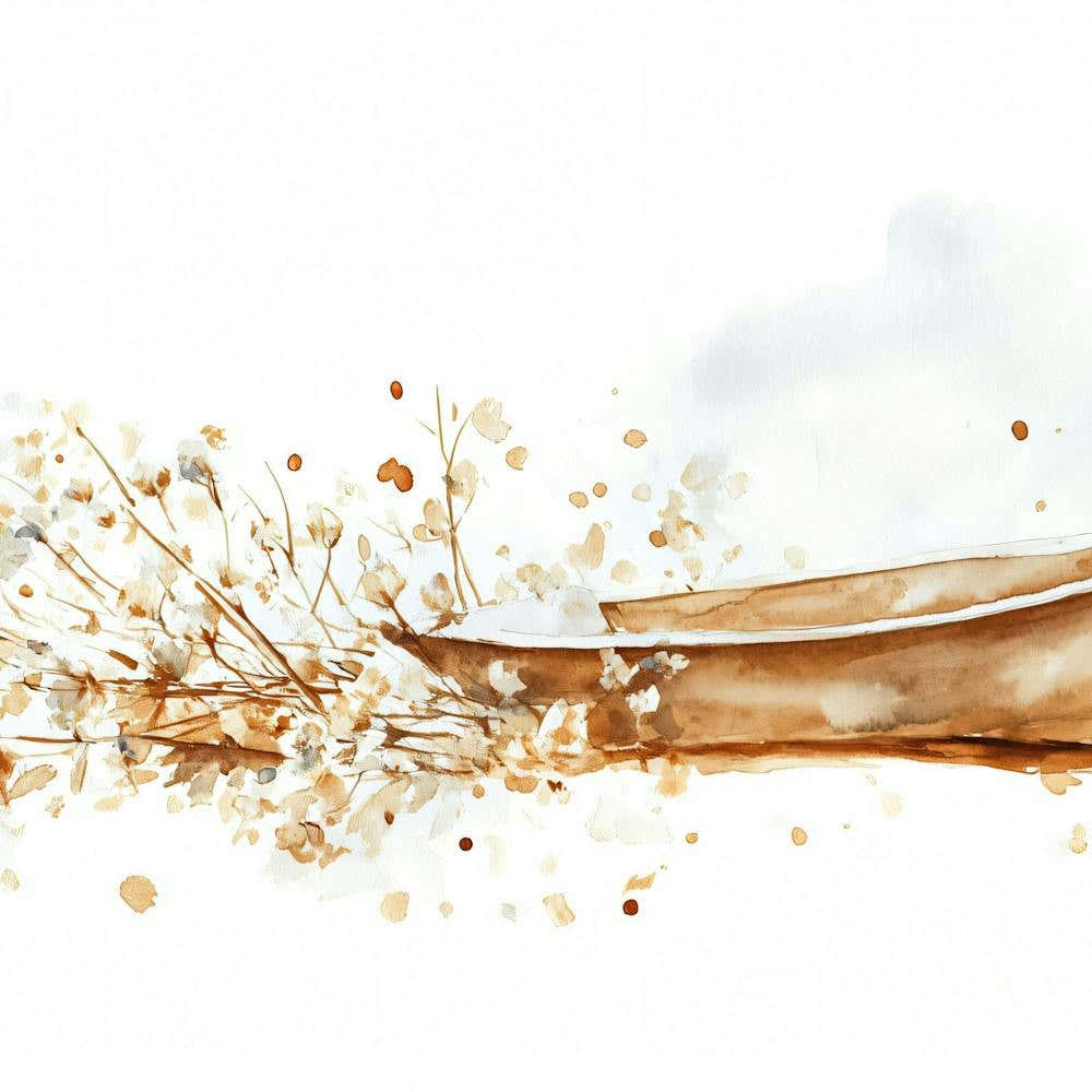 Watercolor Of A Wooden Spoon