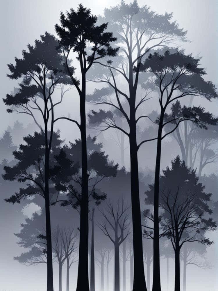 Trees In The Fog