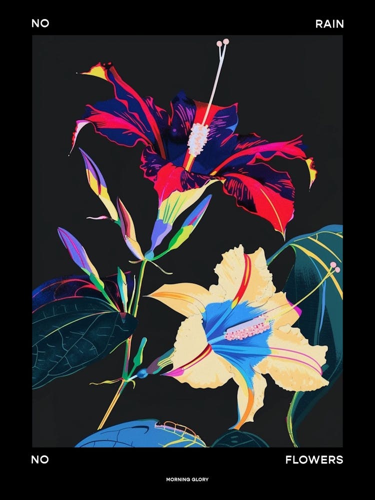 No Rain No Flowers Poster Morning Glory 3