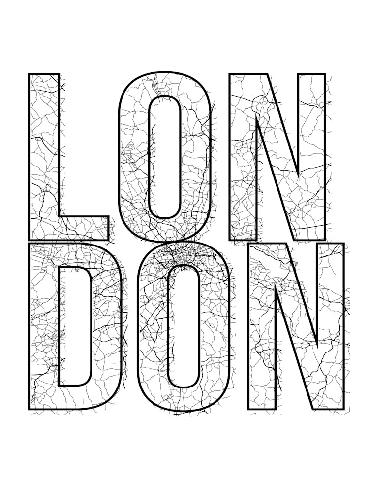 London Street Map Typography