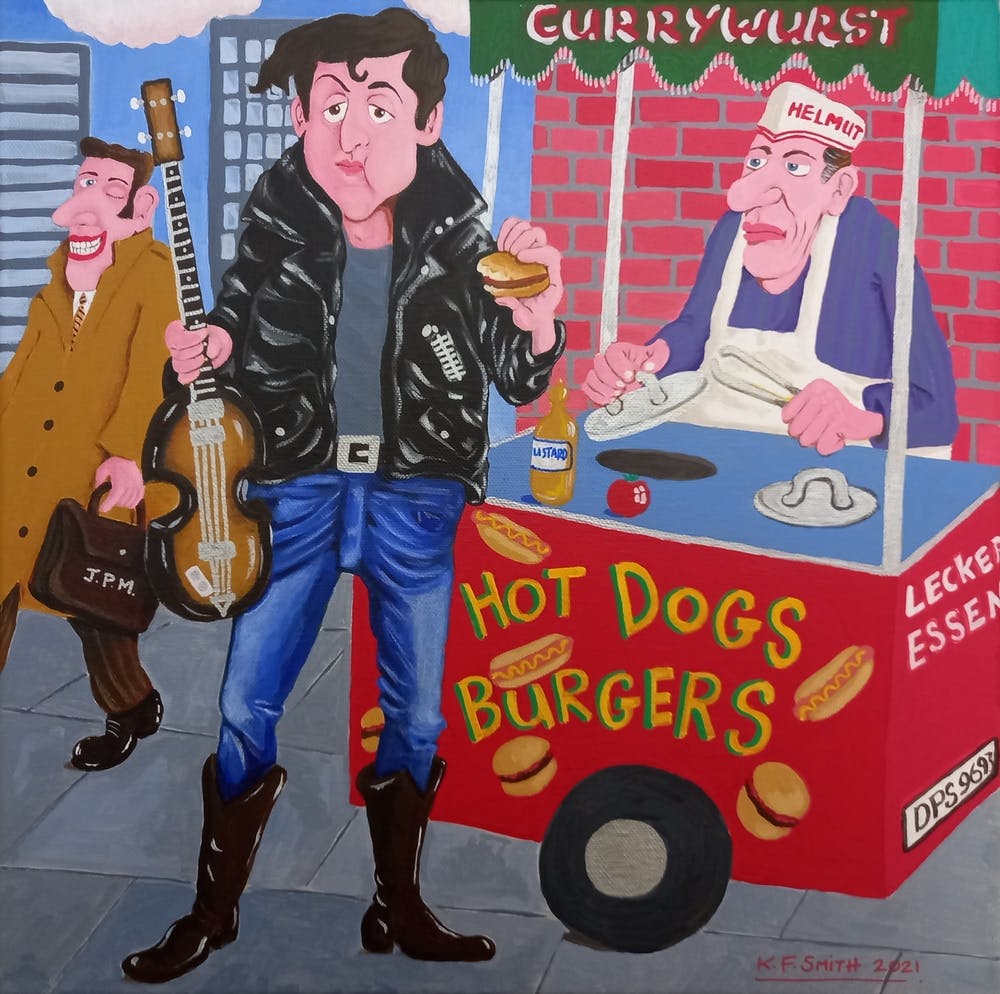 A pre- Vegetarian Paul McCartney during his early Hamburger period. 1