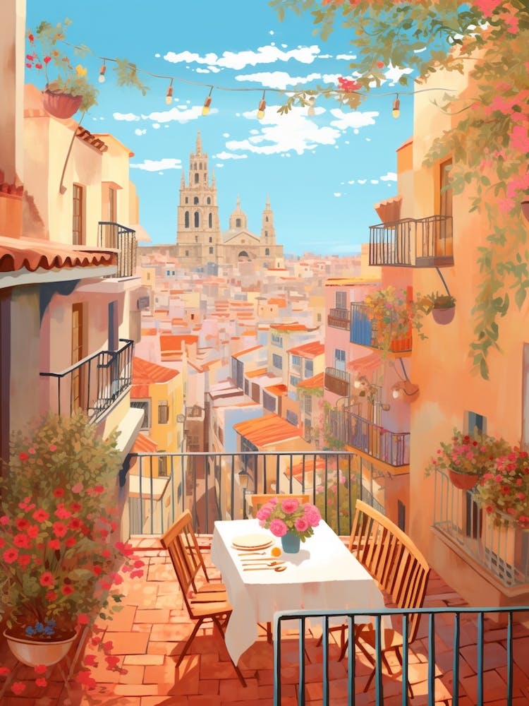 Valencia Spain 2 Illustration
