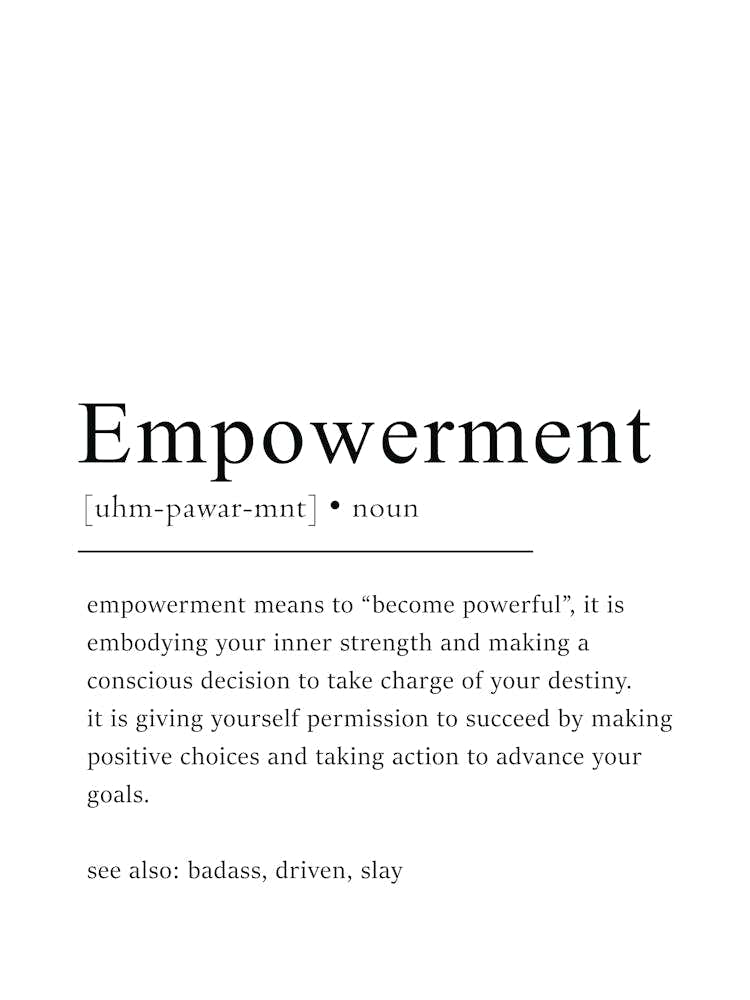 Empowerment Definition Print - Dictionary Empowerment