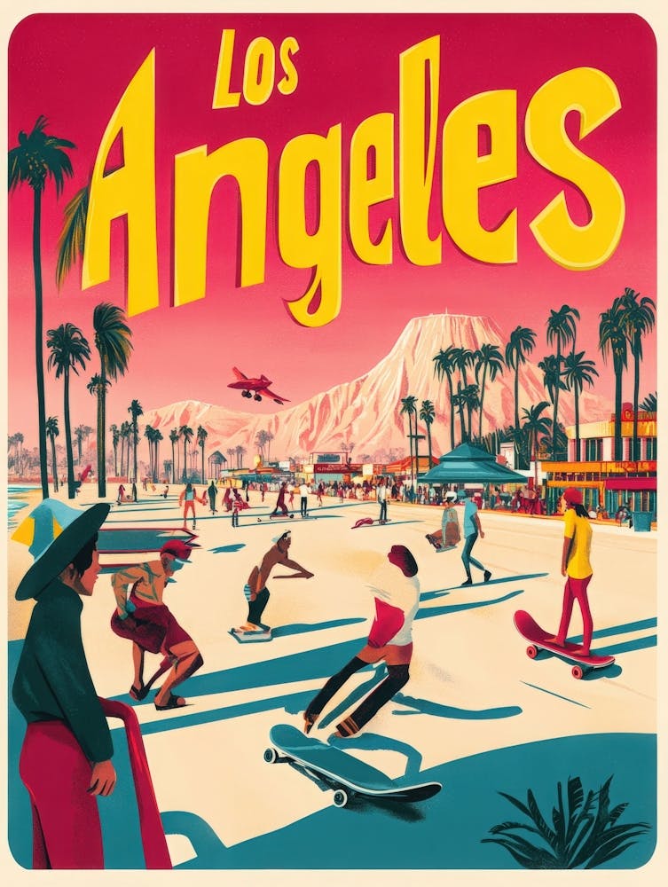 Aihrgdesign A 1970s Inspired Travel Poster For Los Angeles