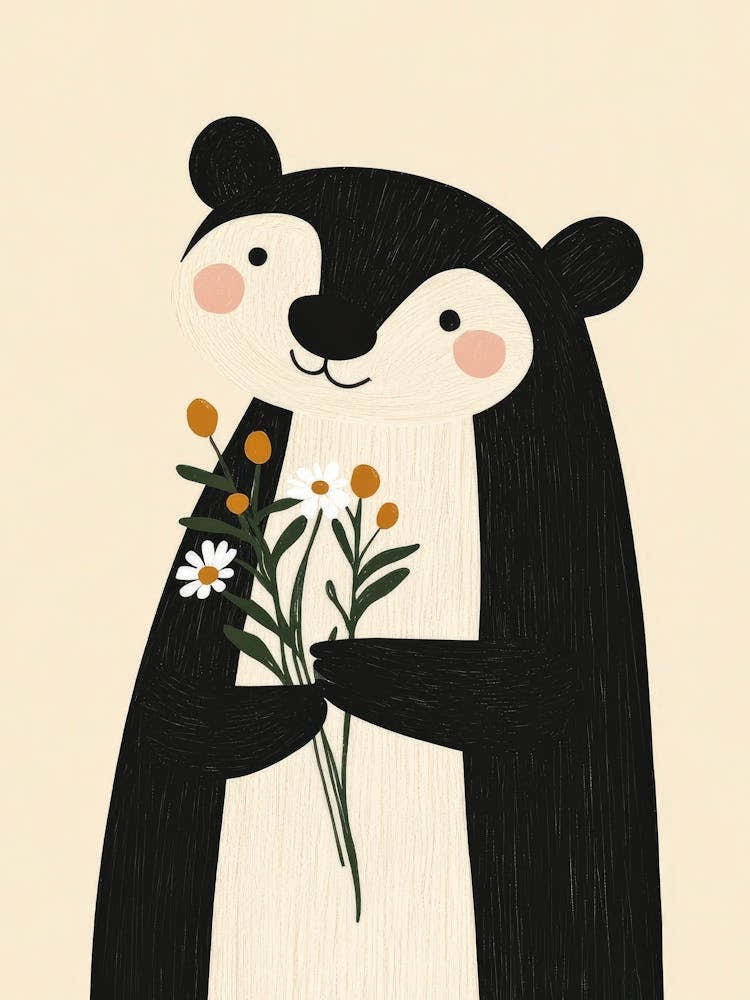 Bear With Flowers