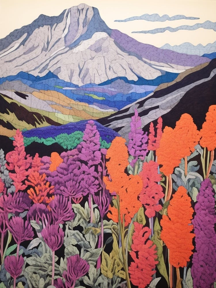 Mount St Helens United States 7 Colourful Mountain Illustration