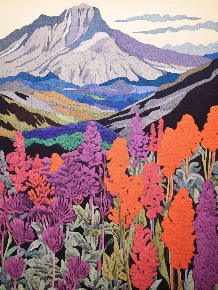 Mount St Helens United States 7 Colourful Mountain Illustration