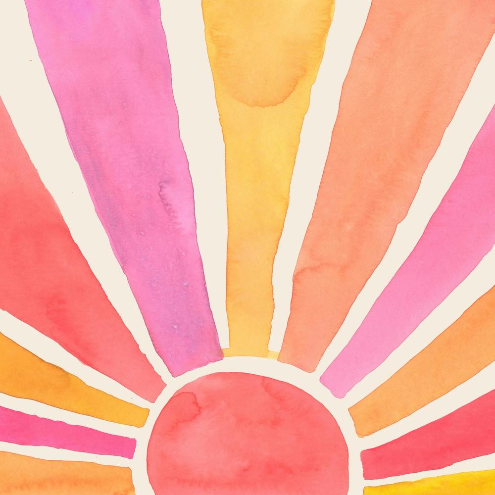 Sun Is Sunshine Square kids art print