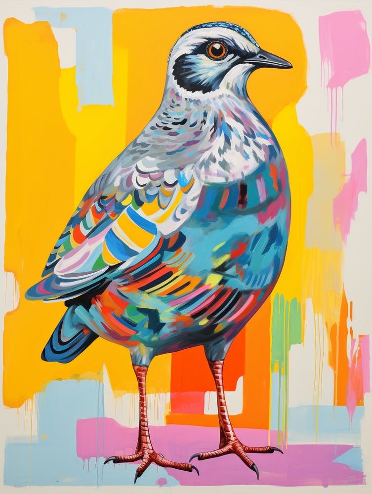 Colourful Bird Painting Grey Plover 4