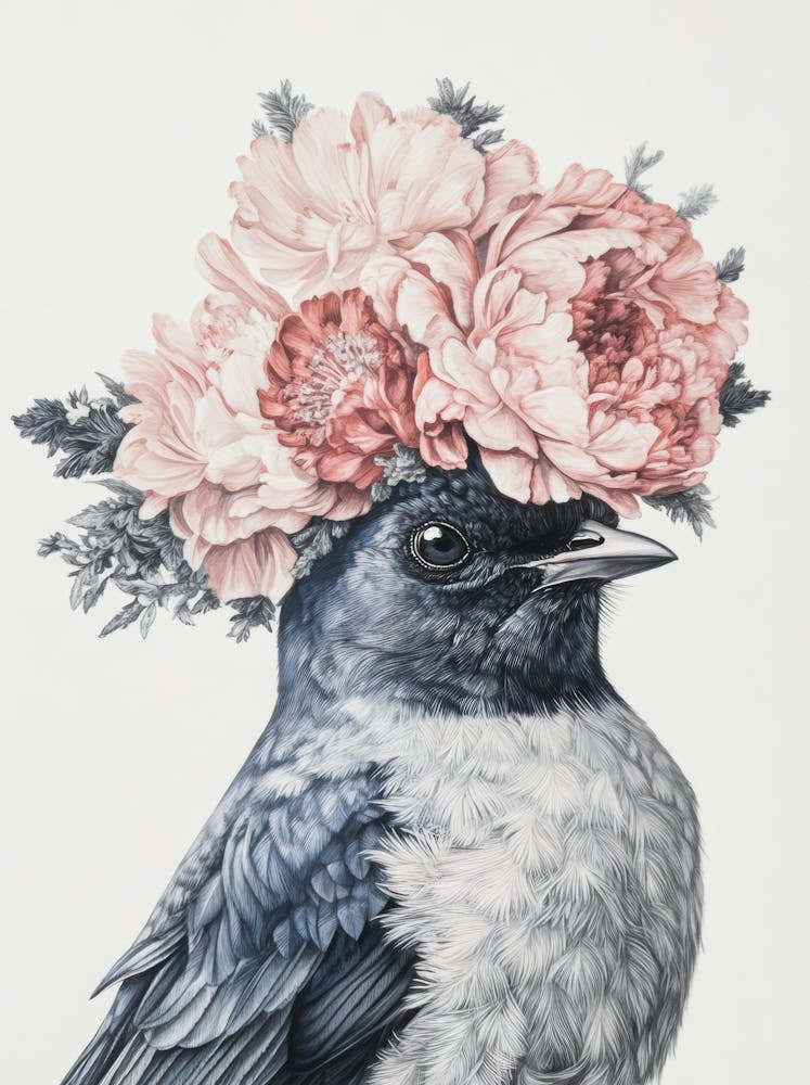 Bird In A Flower Crown 4