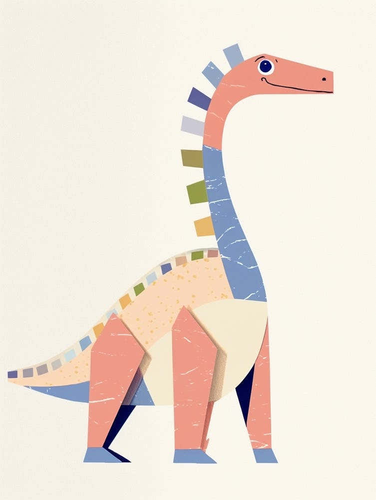 Nursery Dinosaur Art Amargasaurus 2