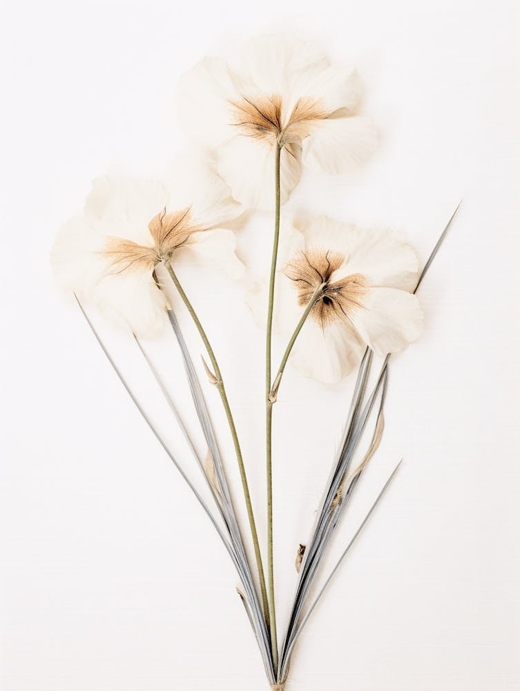 Pressed Flower Botanical Art Flax Flower 4