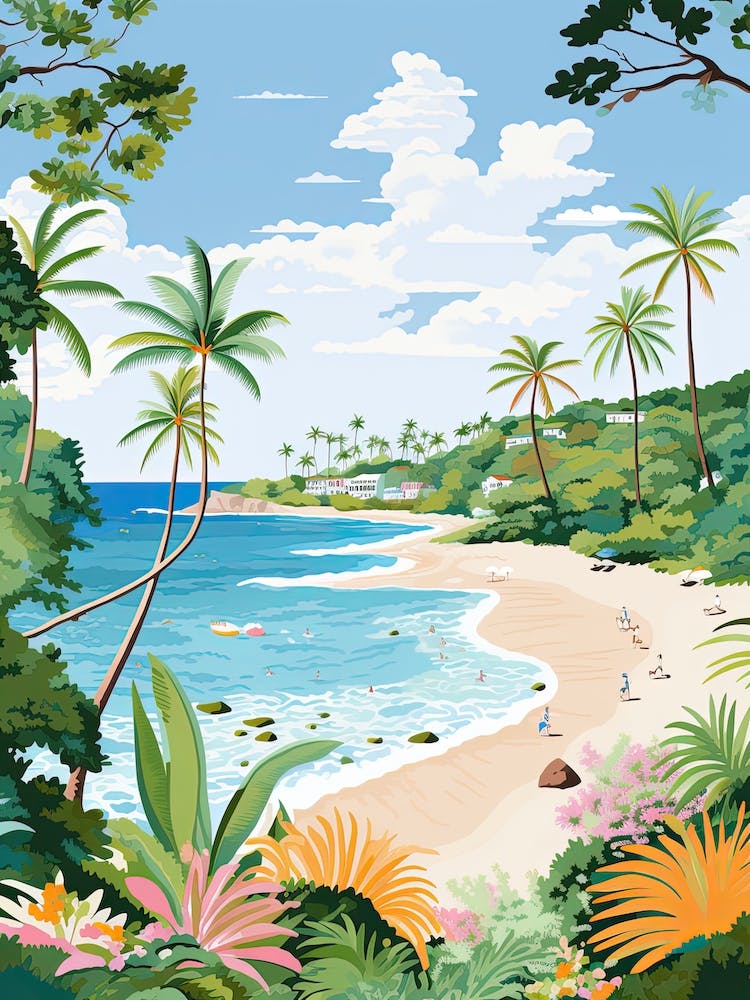Carlisle Bay Beach, Barbados, Matisse And Rousseau Style 1