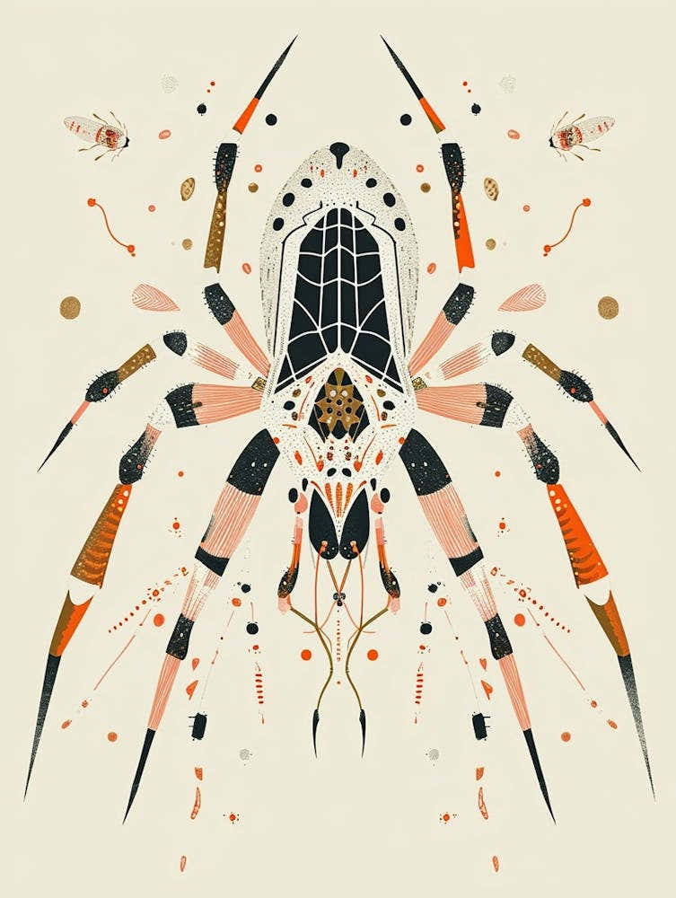 Colourful Insect Illustration Spider 1