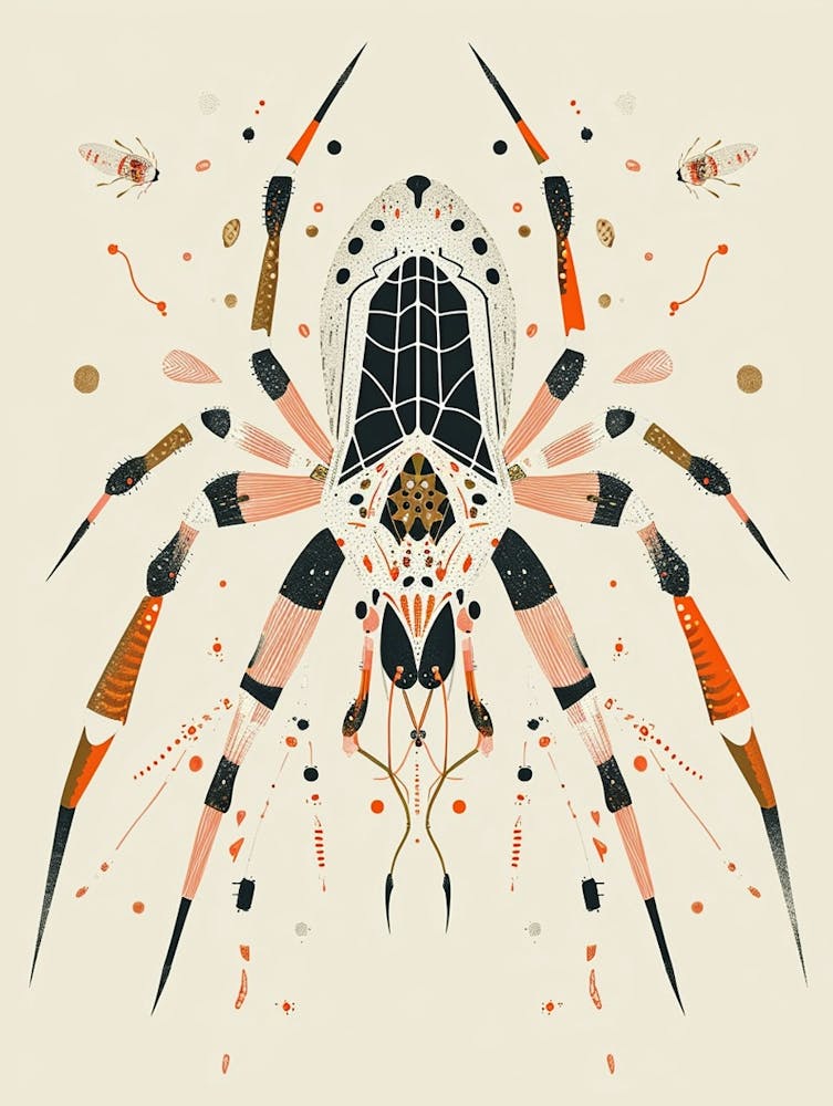 Colourful Insect Illustration Spider 1