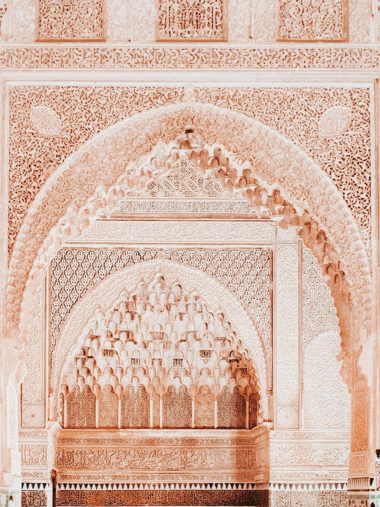 Intricate Pink Building