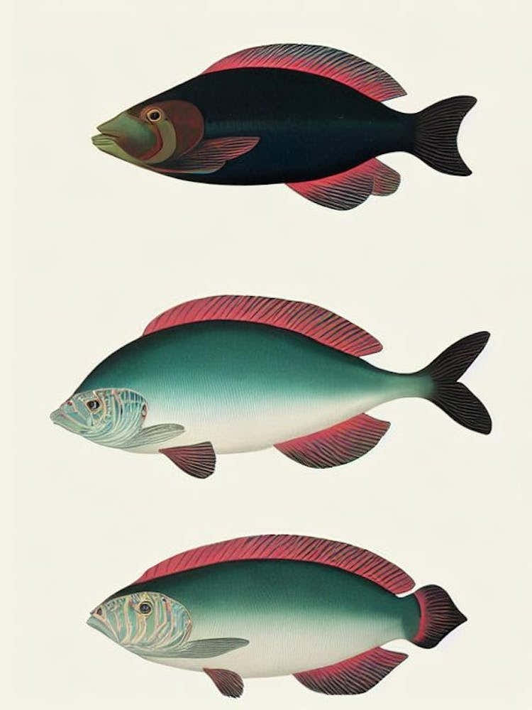 Sea Sheep Vintage Poster