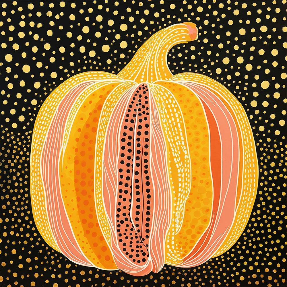 Yayoi Kusama Inspired Pumpkin Pink And Orange 15