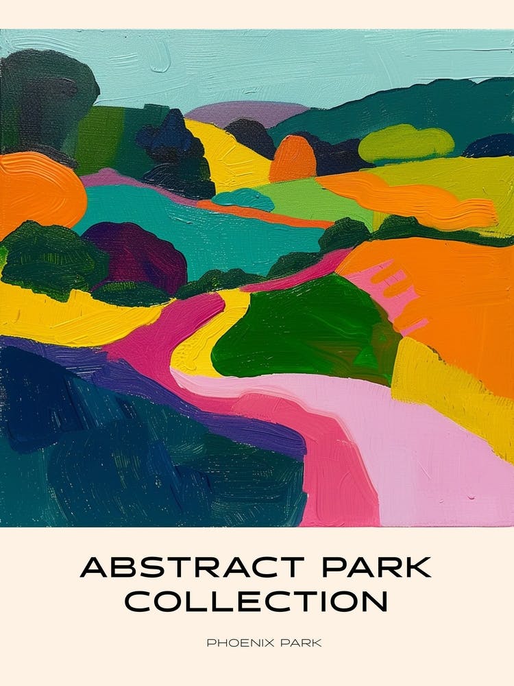 Abstract Park Collection Poster Phoenix Park Dublin 2