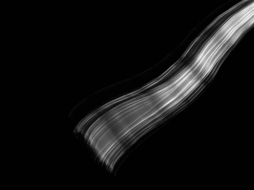 Glowing Abstract Curved Black And White Lines 10