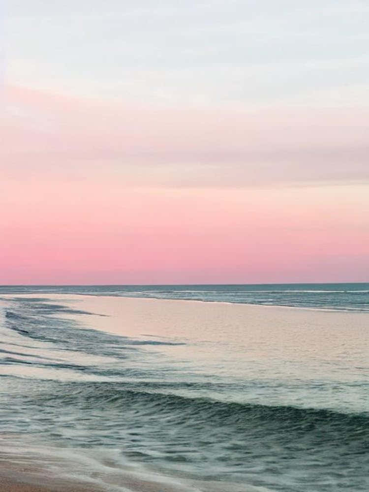 Beadnell Bay Beach, Northumberland Pink Photography 1