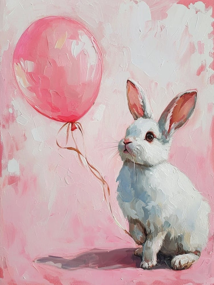 Cute Arctic Hare 1 With Balloon