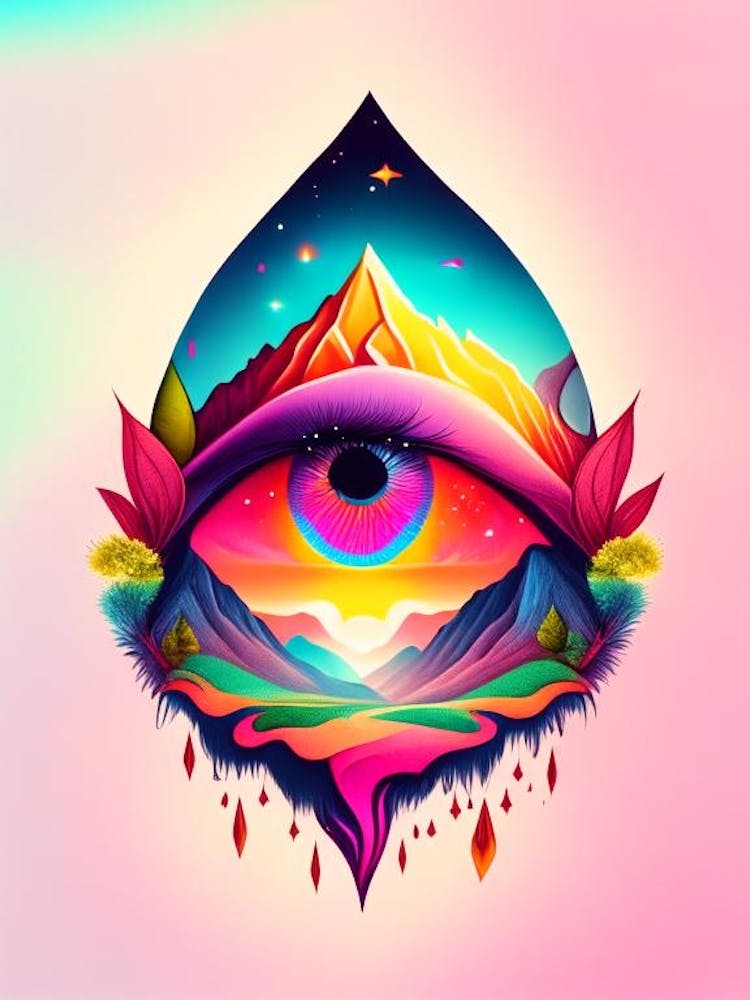 Surreal Landscape, Symbol, Third Eye Tattoo 2