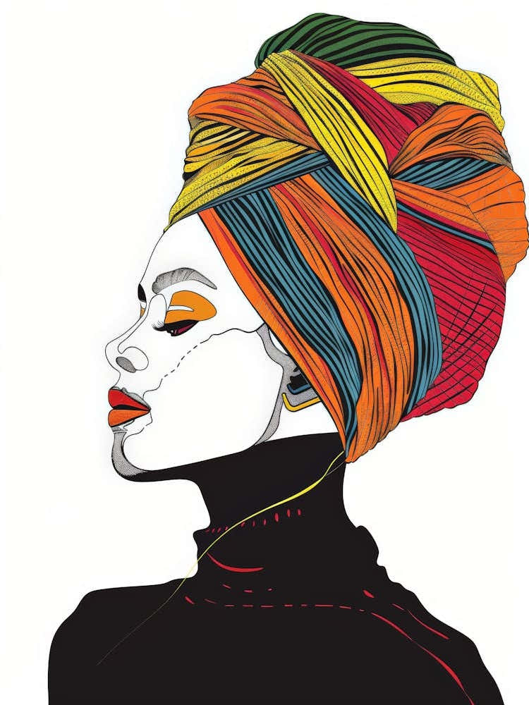 African Woman With Turban 9