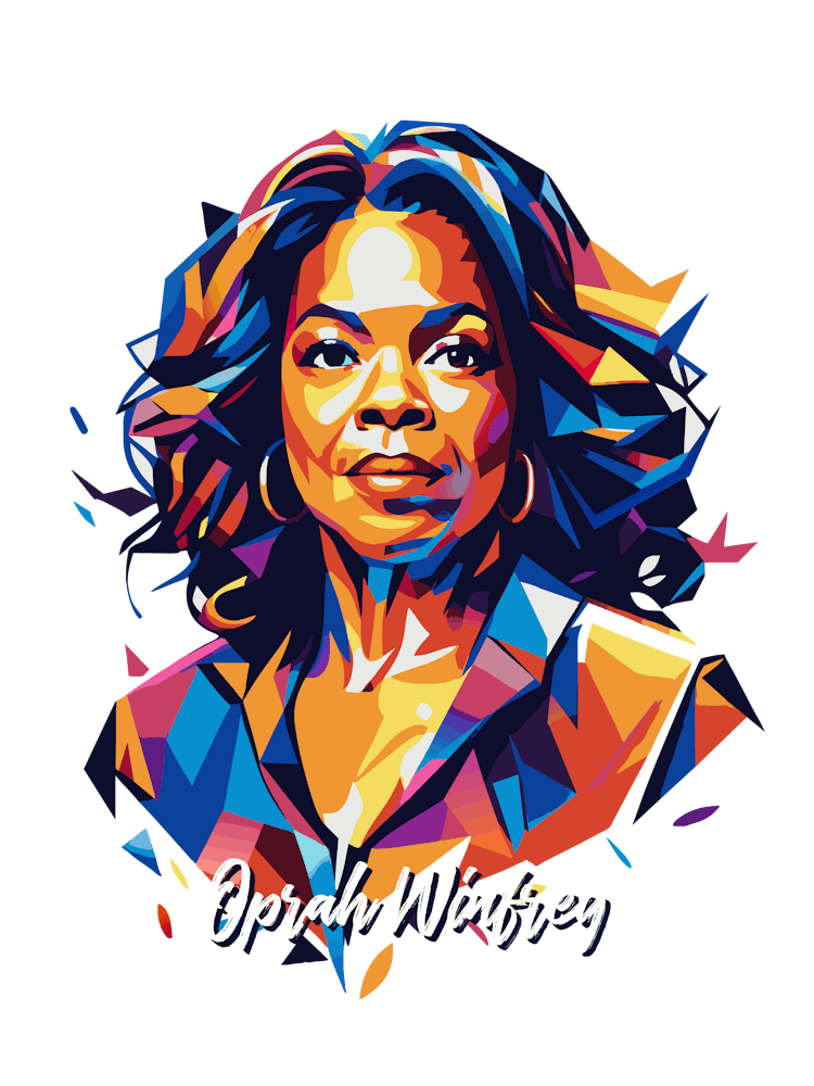Oprah Winfrey 01 Portrait WPAP Pop Art