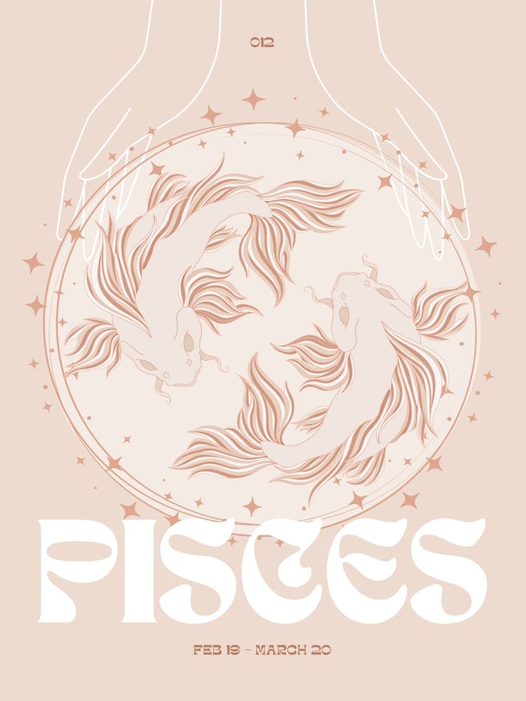 Beige Zodiac Pisces