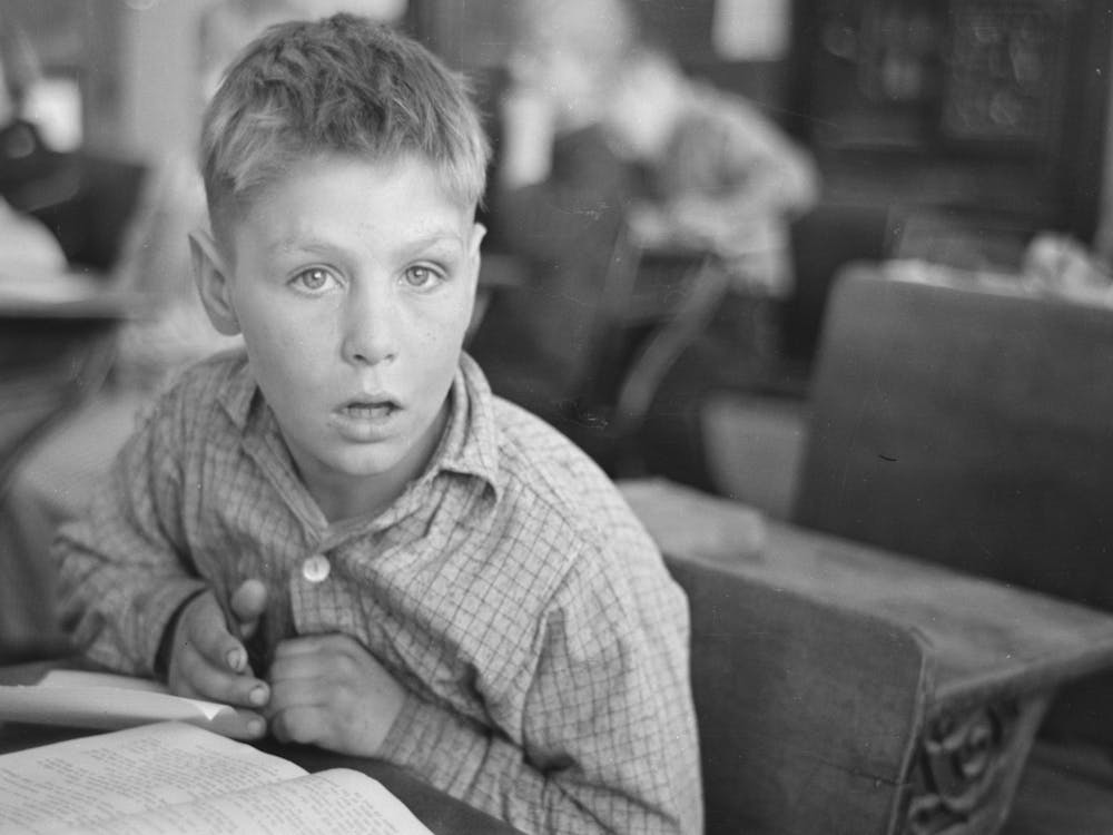 Pupil In Rural School, Williams County, North Dakota By Russell Lee