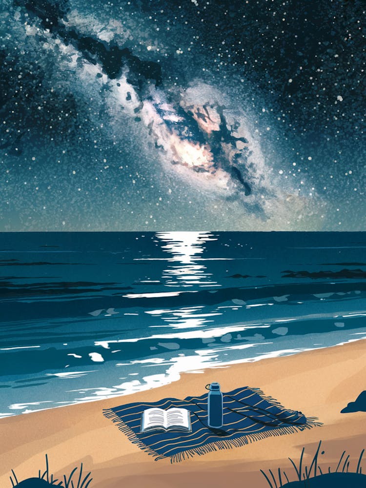 Starry Night At The Beach