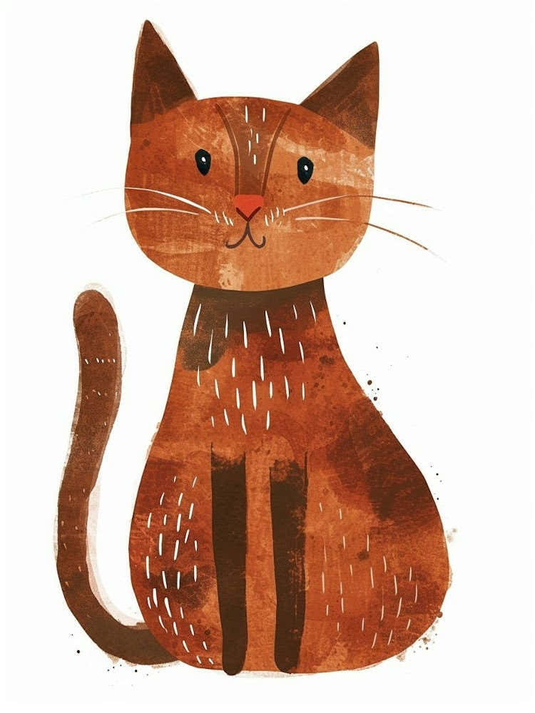 Havana Brown Cat Clipart Illustration 3