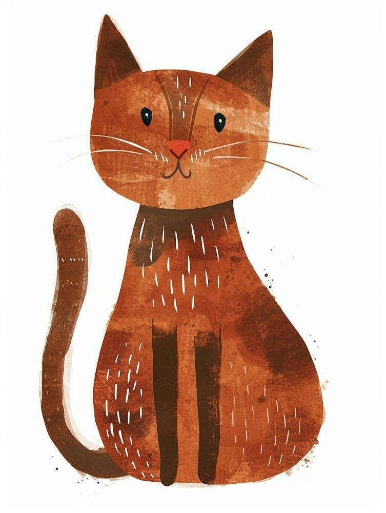 Havana Brown Cat Clipart Illustration 3