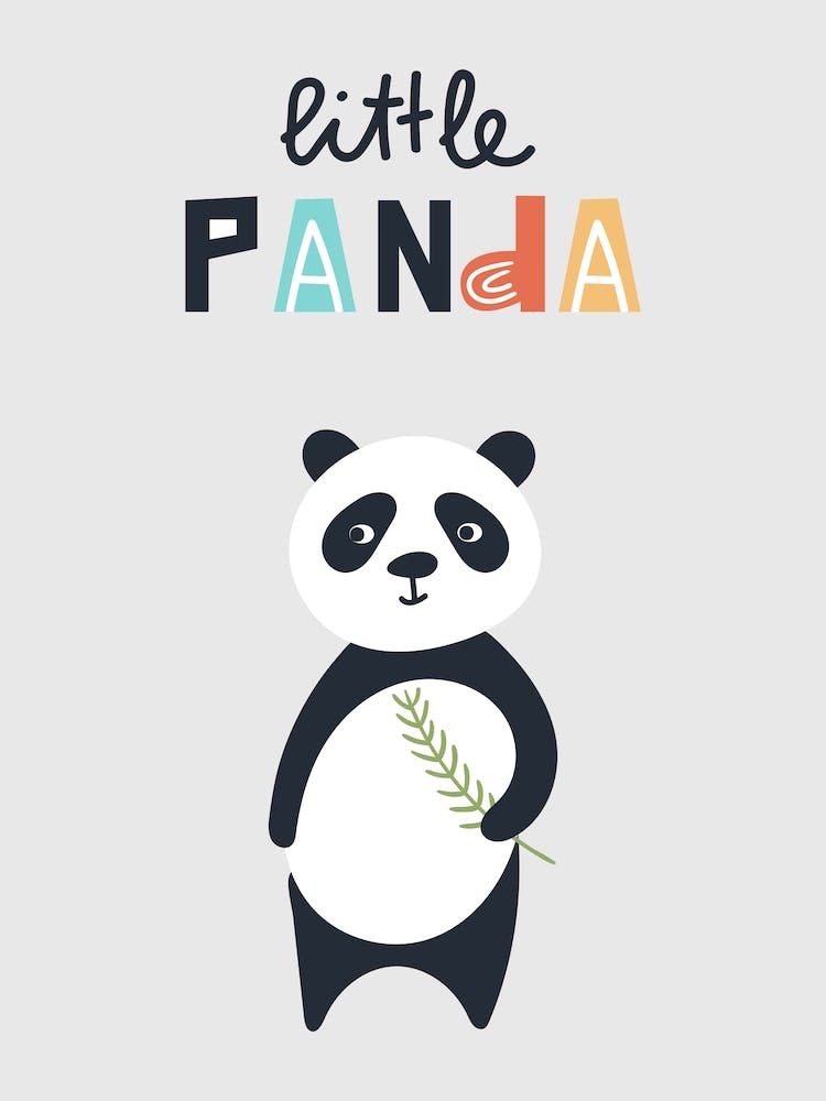 Little Panda Neutral Grey Kids