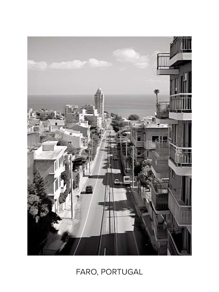 Poster Of Haifa, Israel, Photography In Black And White 3