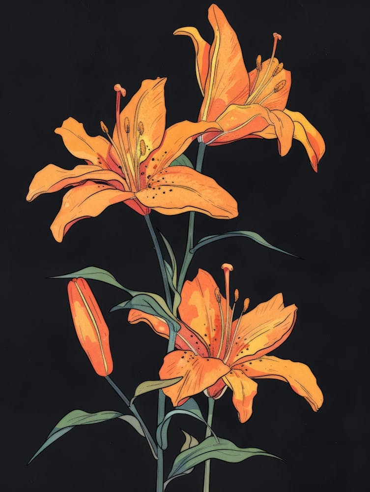 Orange Lilies
