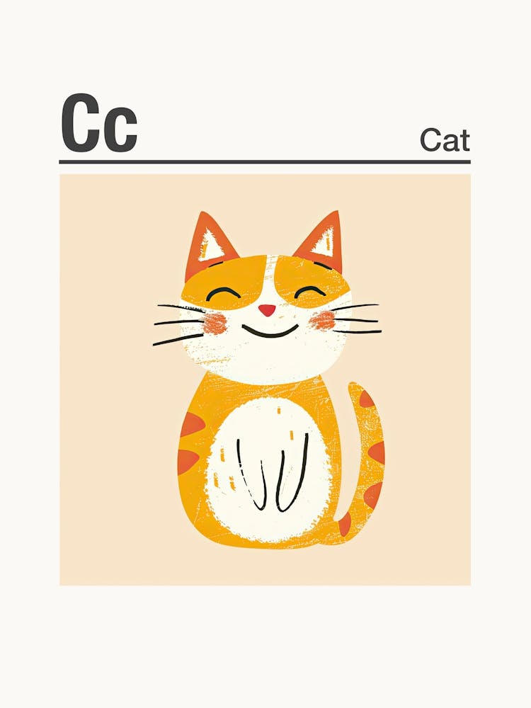 Animals Alphabet Cat 3