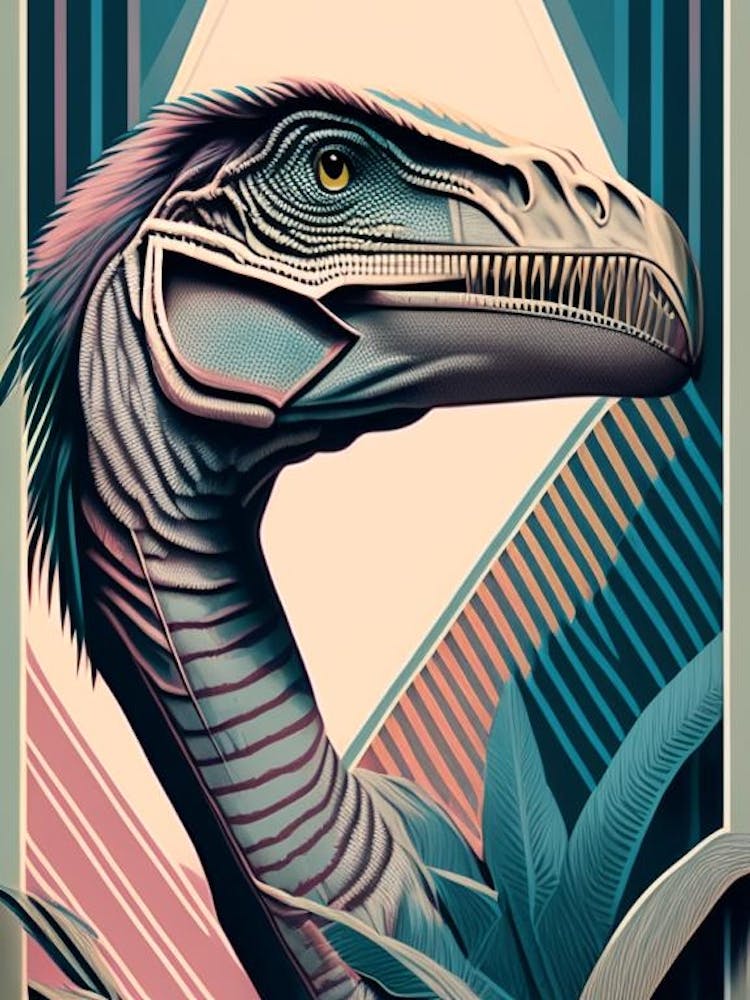 Velociraptor Pastel Dinosaur