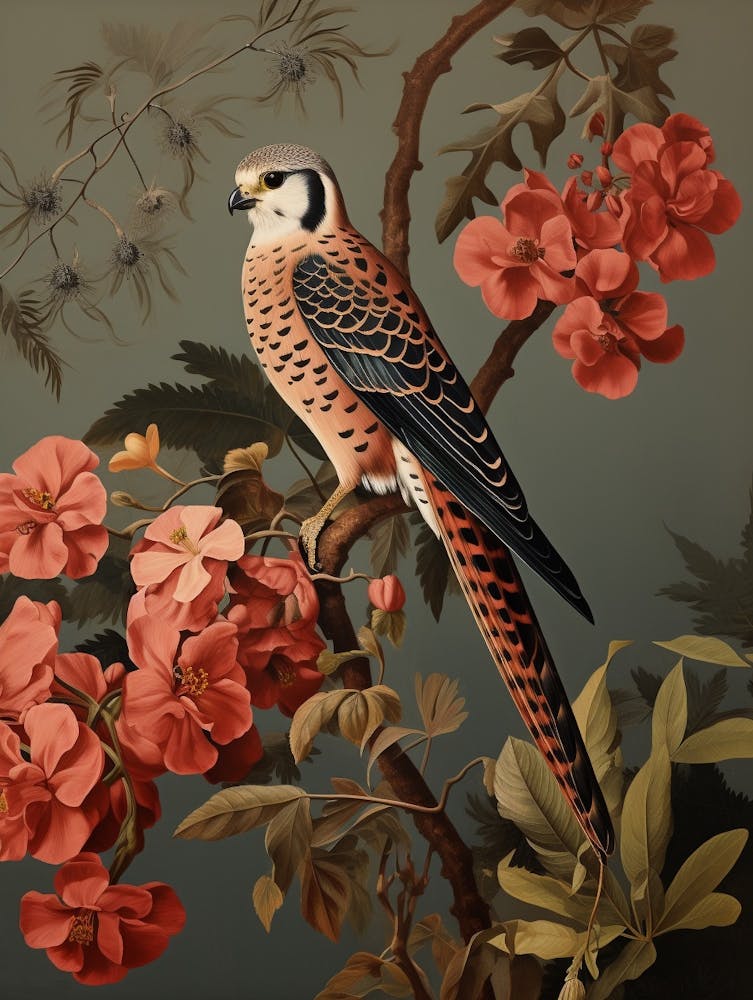 Dark And Moody Botanical American Kestrel 3