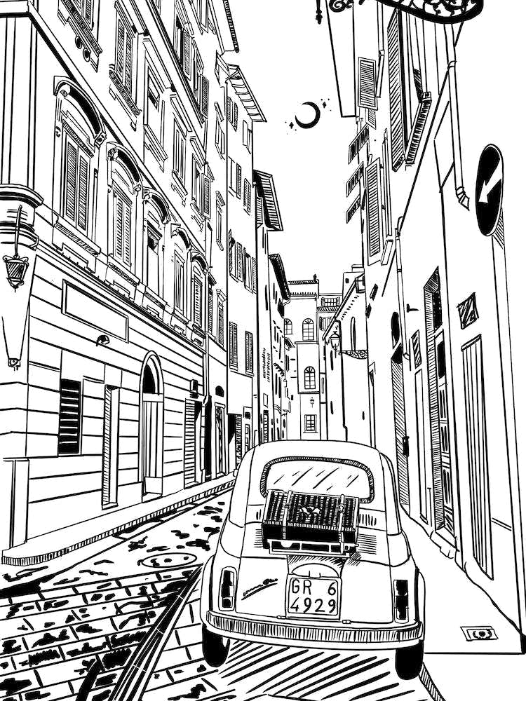 Street Scene In Italy