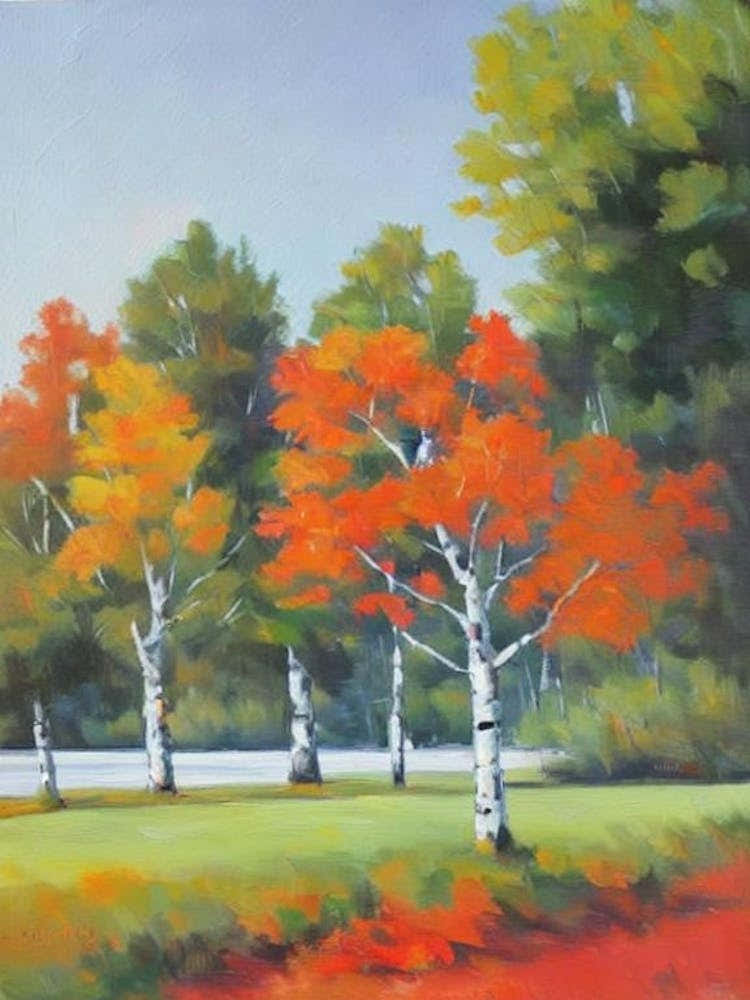 Birch Tree Watercolour