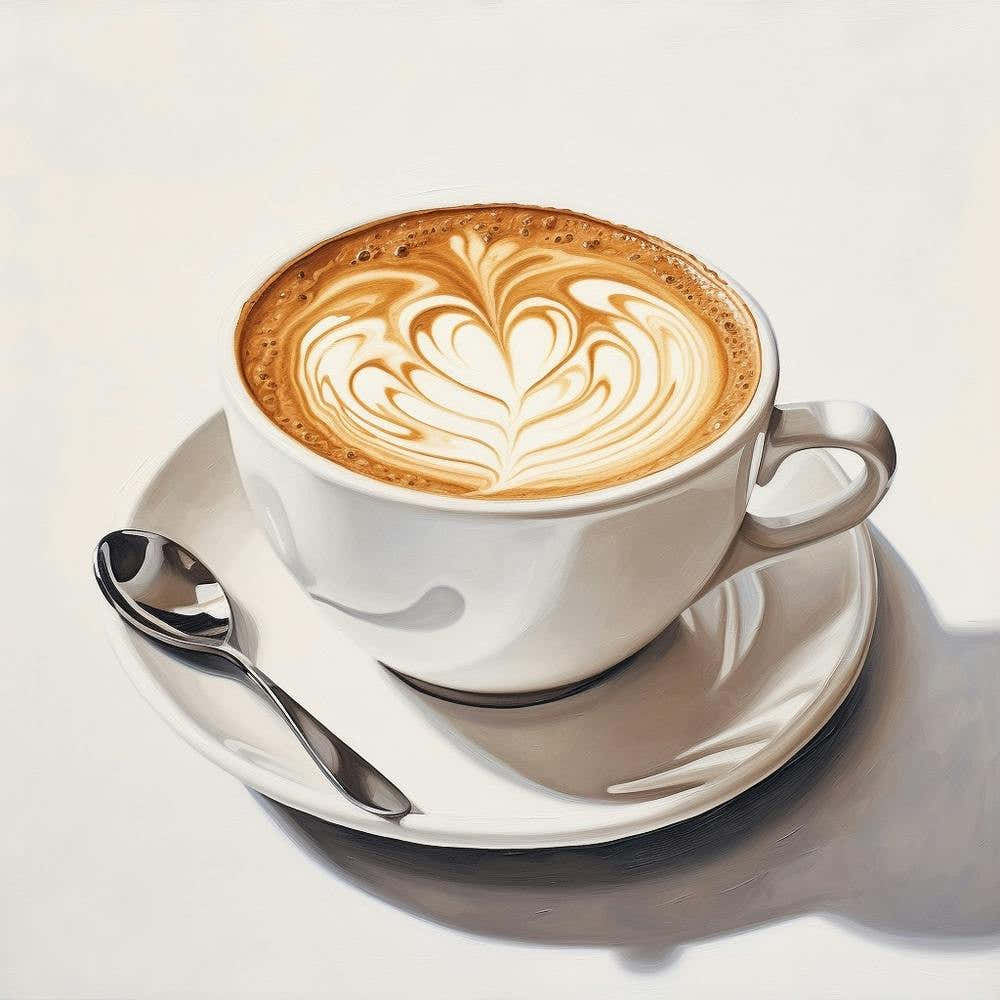 Latte Oil Painting