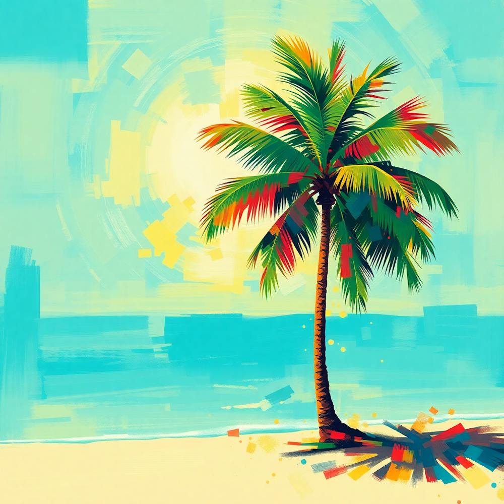 Palm Tree On The Beach 2