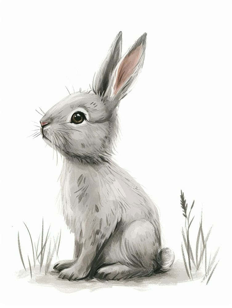 Silver Marten Rabbit Kids Illustration 4
